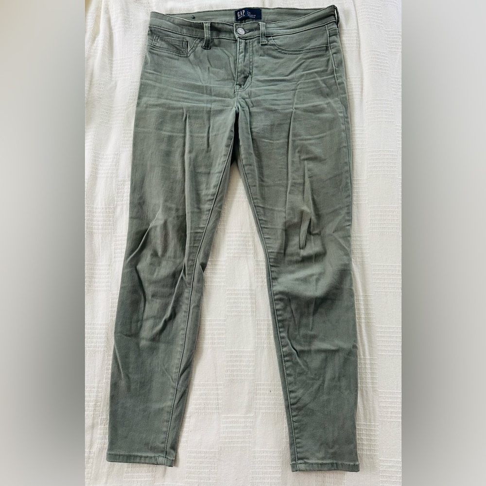 GAP Factory Women's Ankle & Cropped Jeans - Olive Green
